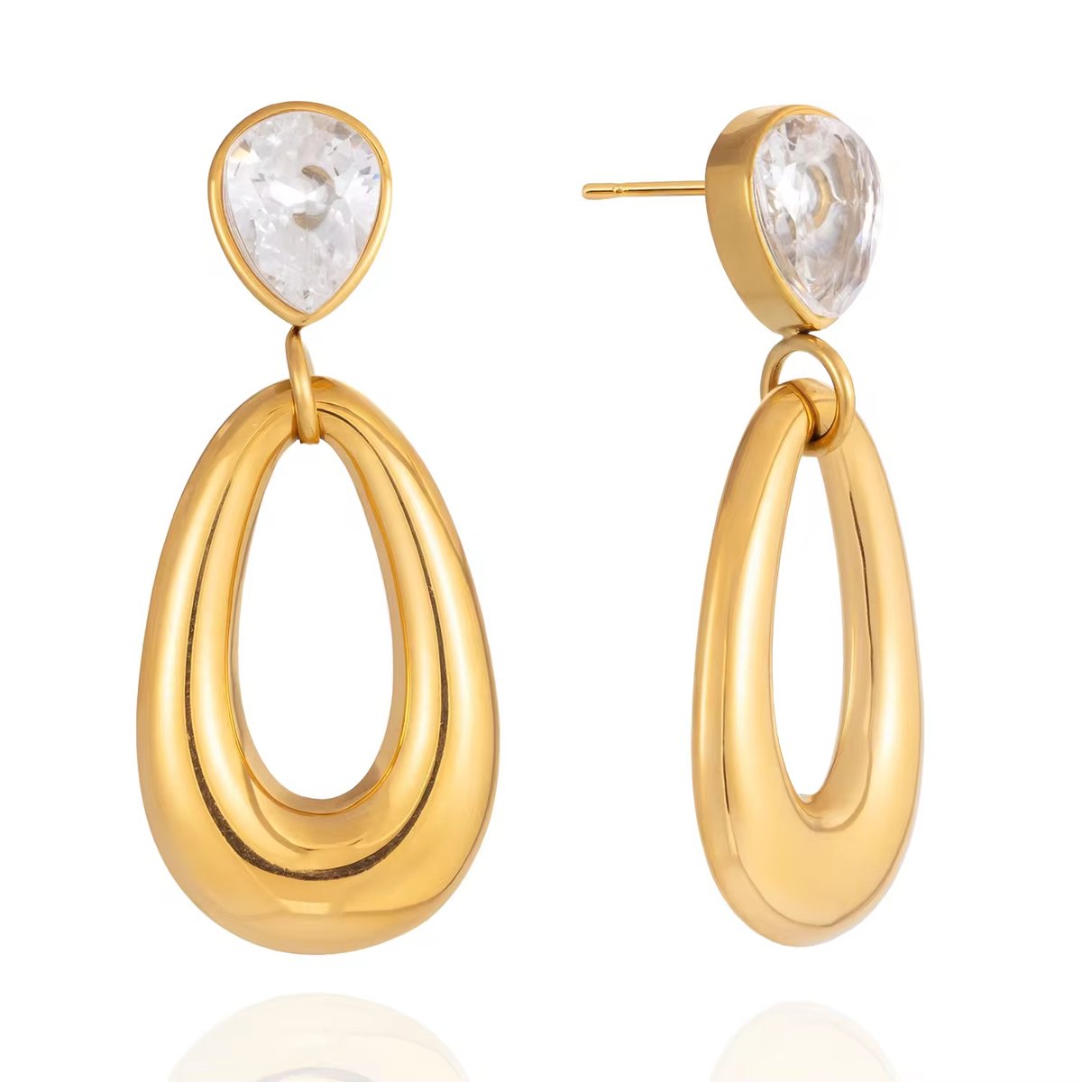 Pear Cut Waterdrop Earrings