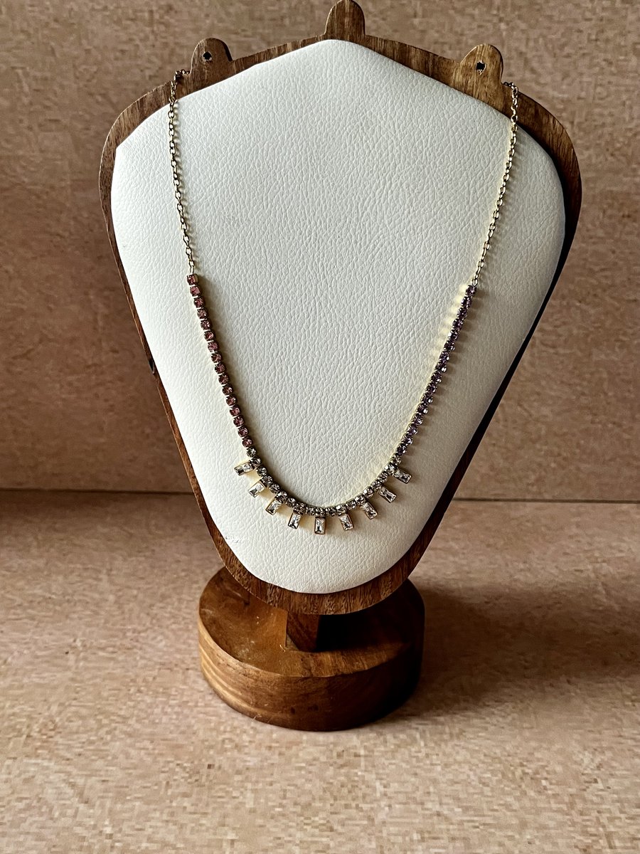 Multicolor Tennis Baguette Necklace 